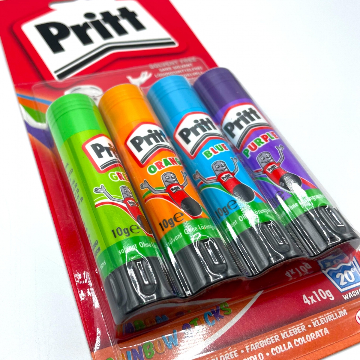 Pritt Klebestift Fun Colors, 4er Blisterkarte